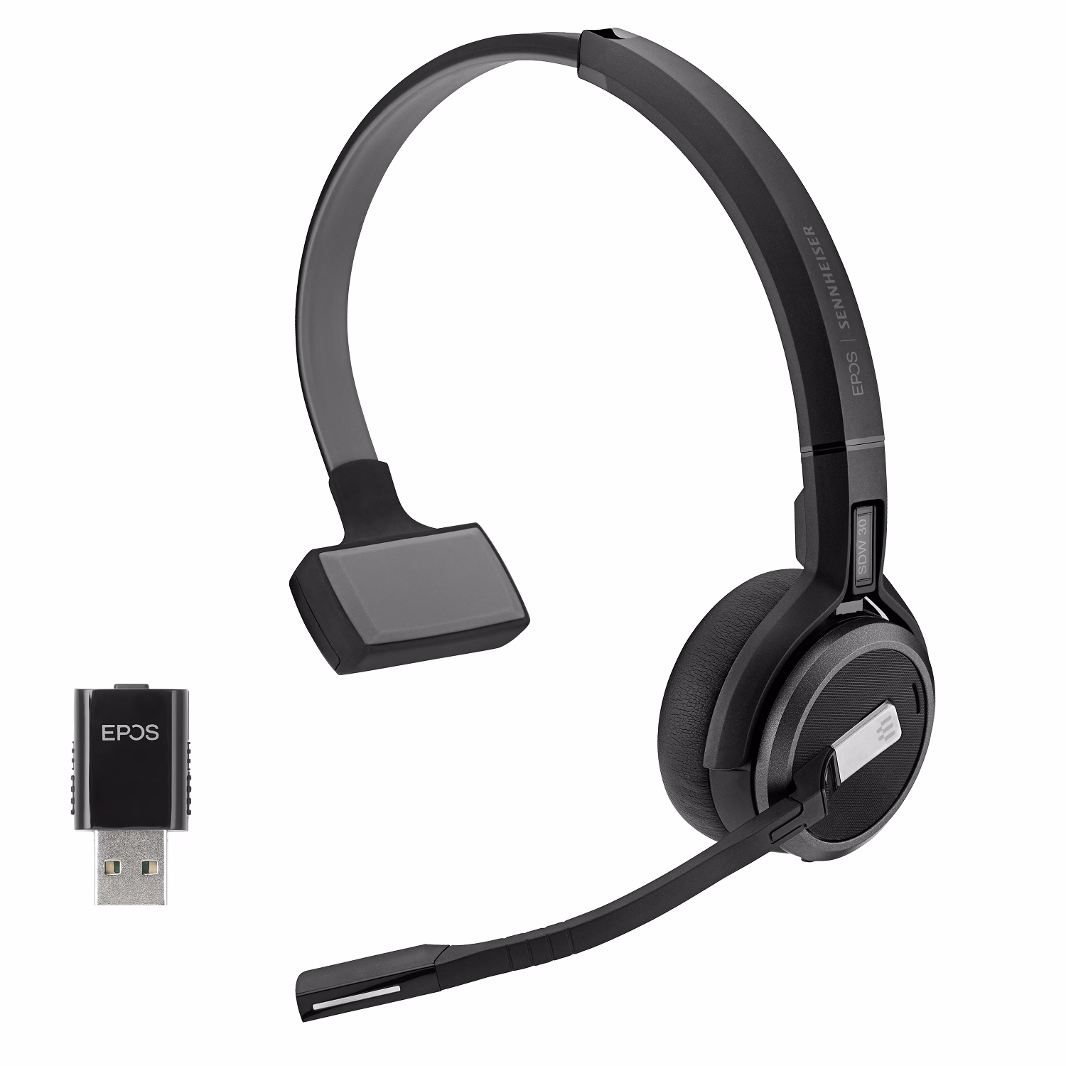 EPOS IMPACT SDW 5031 Mono DECT Headset inkl. D1 USB DECT Dongle, USB-A Ladekabel und Tasche