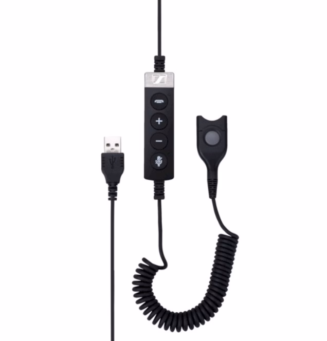EPOS USB-ED CC 01 UC & MS USB-Adapterkabel mit In-Line Call Control zertifiziert für Skype for Busin
