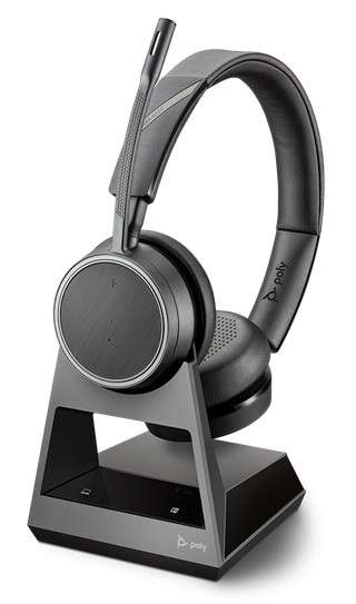 Poly Voyager 4220 Office USB-C 2-Way Base Duo Bluetooth NC Headset für Festnetz, PC Softphone und Mo