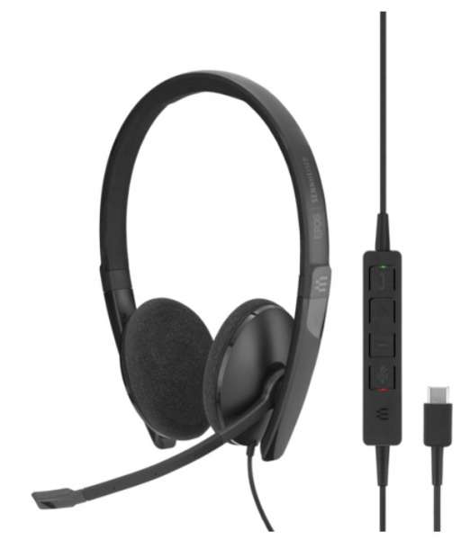 EPOS (Sennheiser) ADAPT SC 160 USB-C ML/UC Duo NC Headset mit CallControl für UC/Microsoft