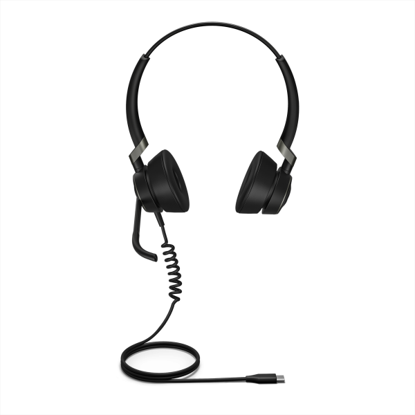 Jabra Engage 50 USB-C Stereo Headset mit Super-Breitband-Audio und 3-Mikrofon-Technologie für PC Sof