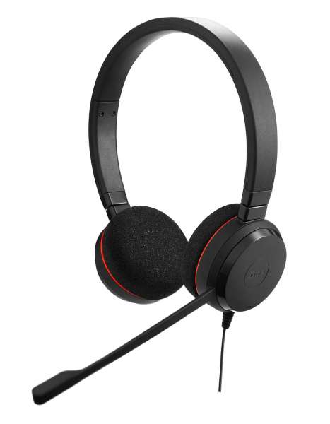 Jabra Evolve 20 Special Edition UC Duo USB NC Headset Kunstleder-Ohrpolster mit CallControl